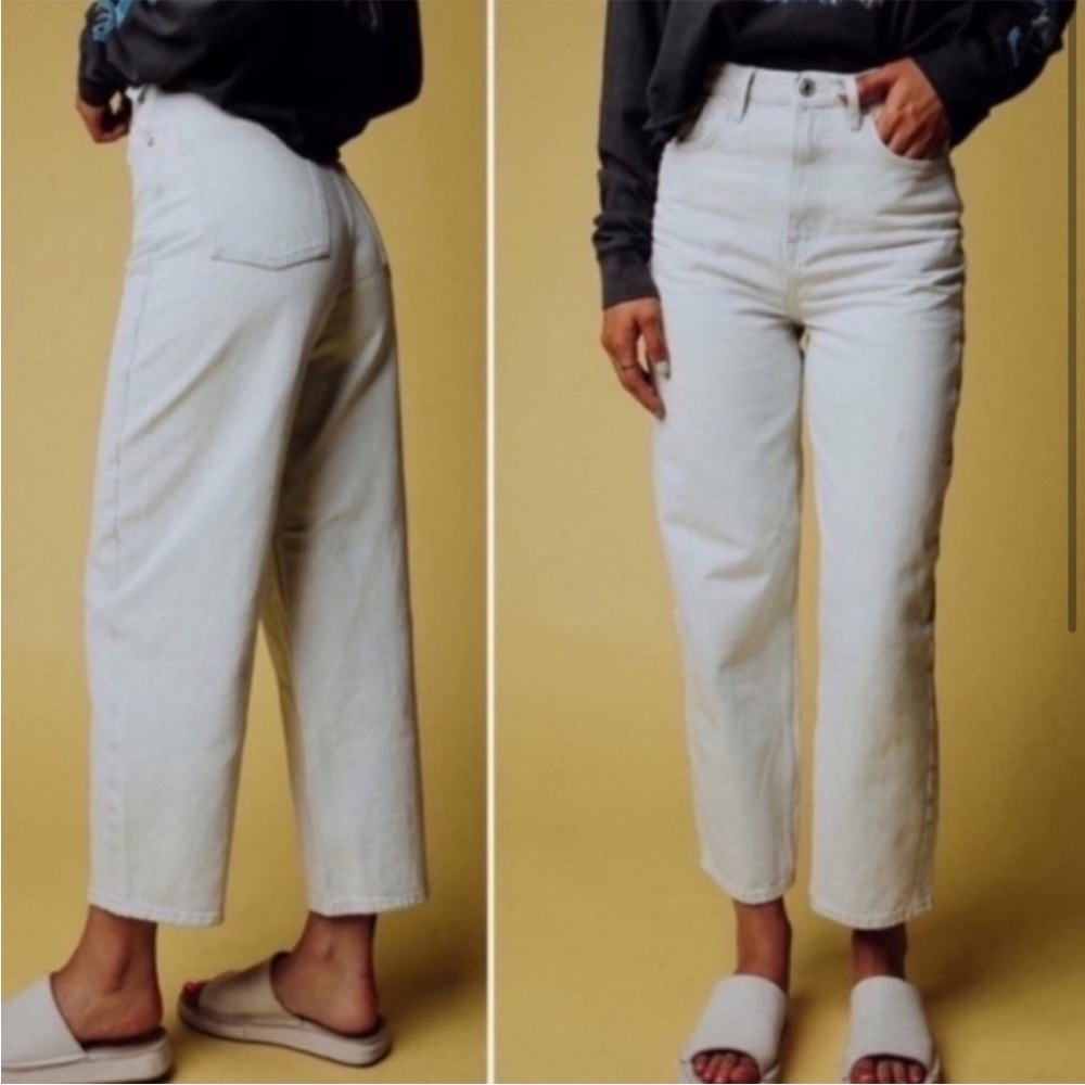 Free People Frank Dad Jean Sunday Blue Straight Leg Jeans Tapered Sz 29 NEW - Picture 2 of 10